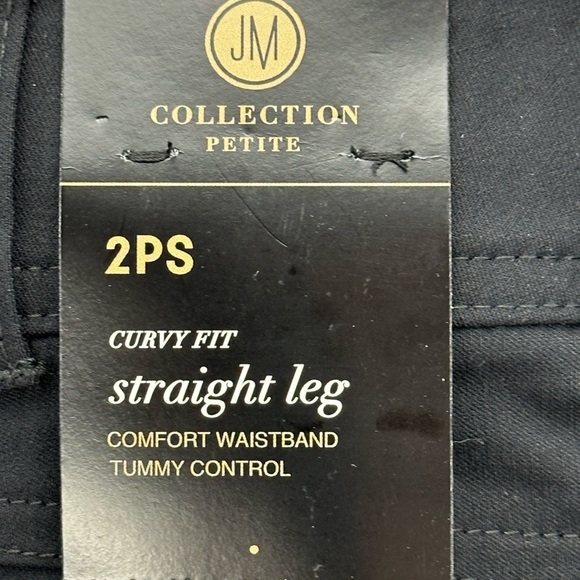 JM Collection Tummy Control Comfort Waist Straight Leg Curvy Fit Pant -size 2P - Picture 9 of 11